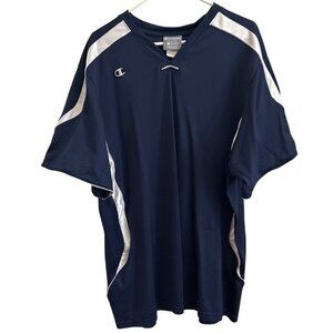 Champion Double Dry Navy & White Mens Athletic Jersey 2XL Moisture-Wicking